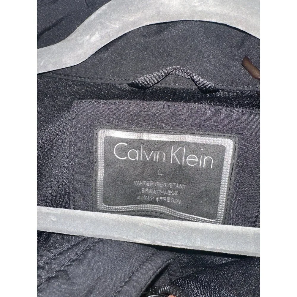 Calvin Klein Men’s L Black Jacket Water-Resistant Breathable Preppy fall holiday